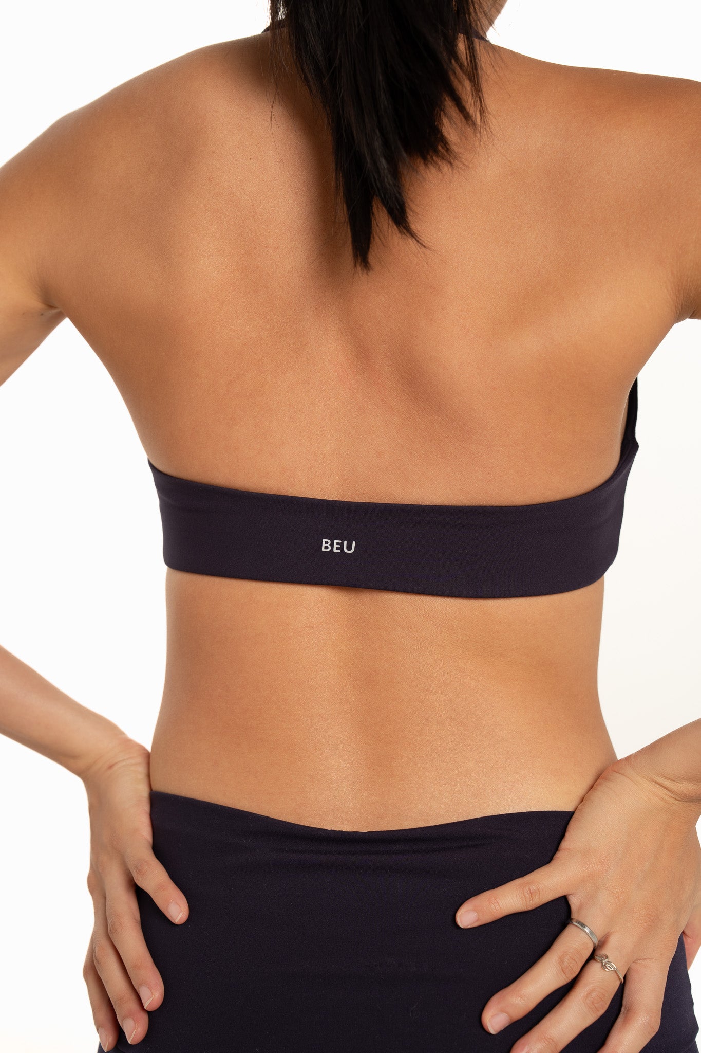 Scrunch Halter Bra - Navy