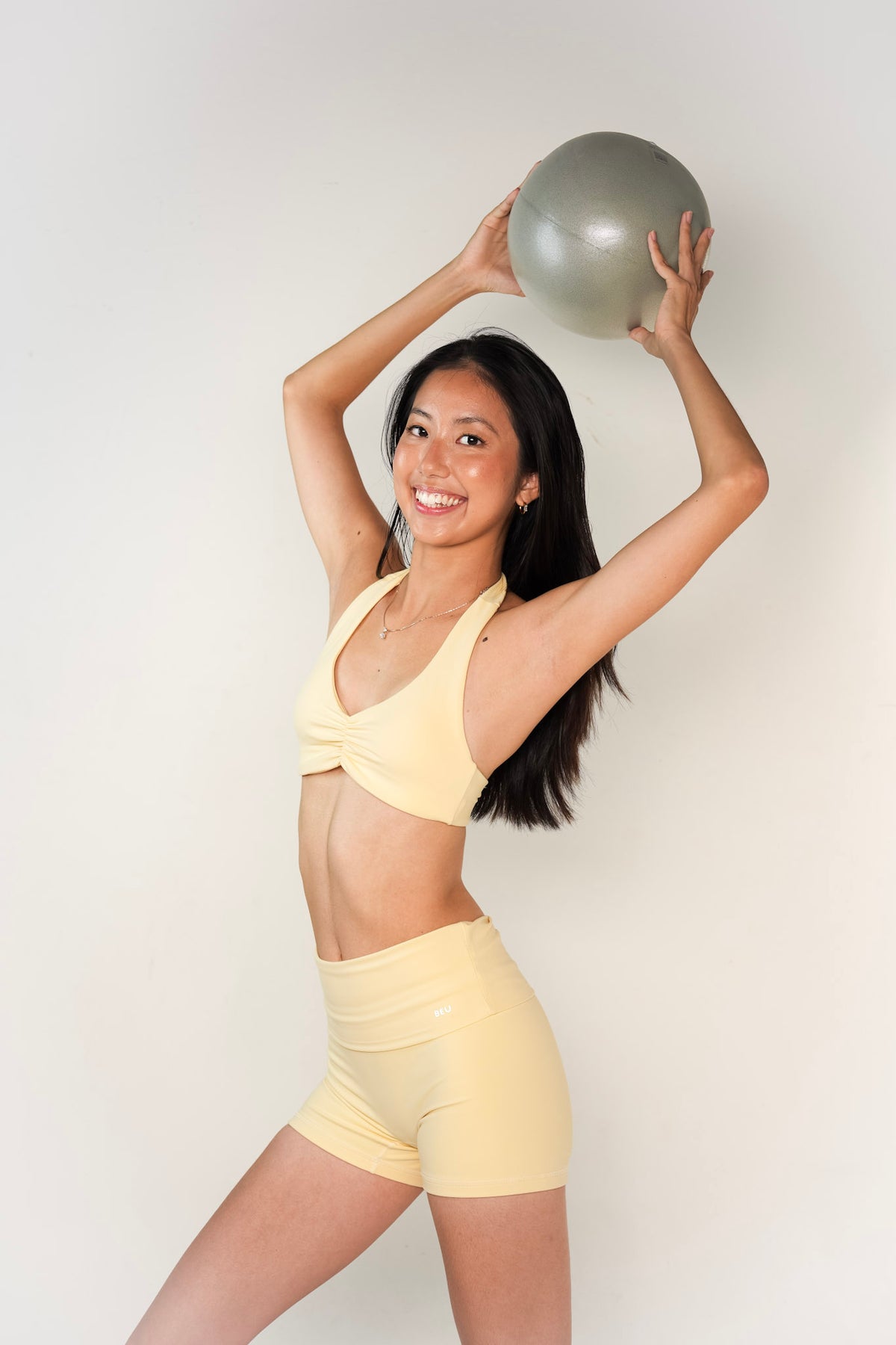 Scrunch Halter Bra - Butter