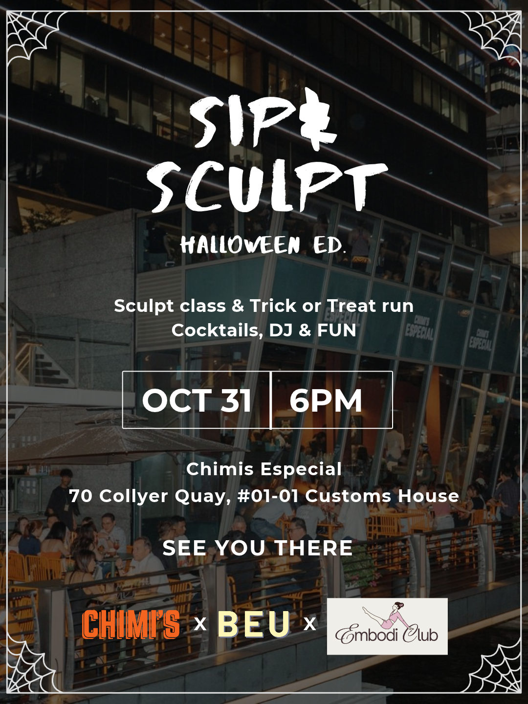 BEU X Chimis X Embodi Sip & Sculpt Halloween Edition